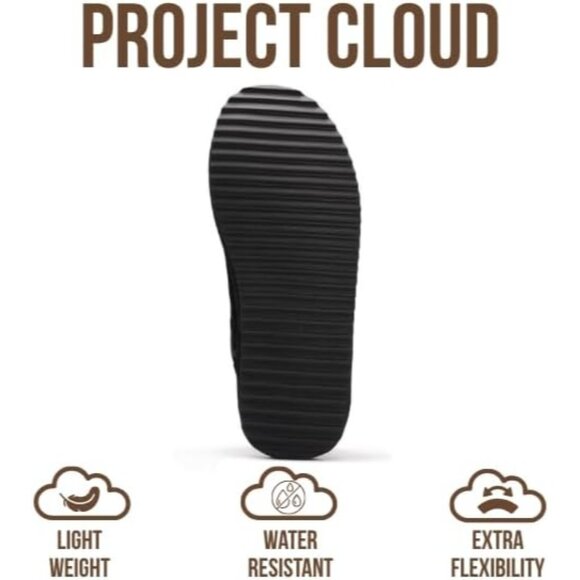 โกWomen Black Suede Leather Fleece Lining Memory Foam Cushion Slip On Slippers - Picture 5 of 5